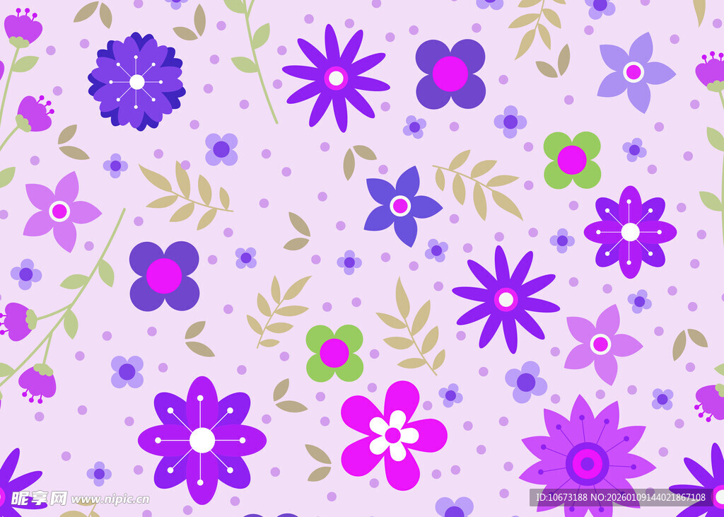 紫色花卉图案背景