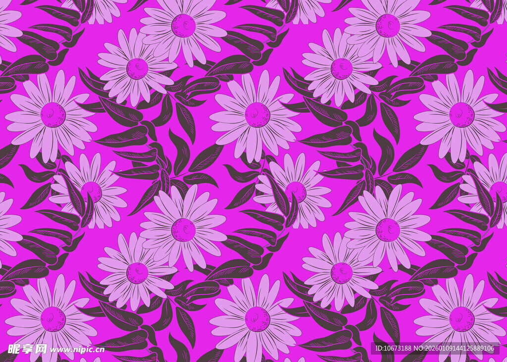 粉色花卉图案背景纹理