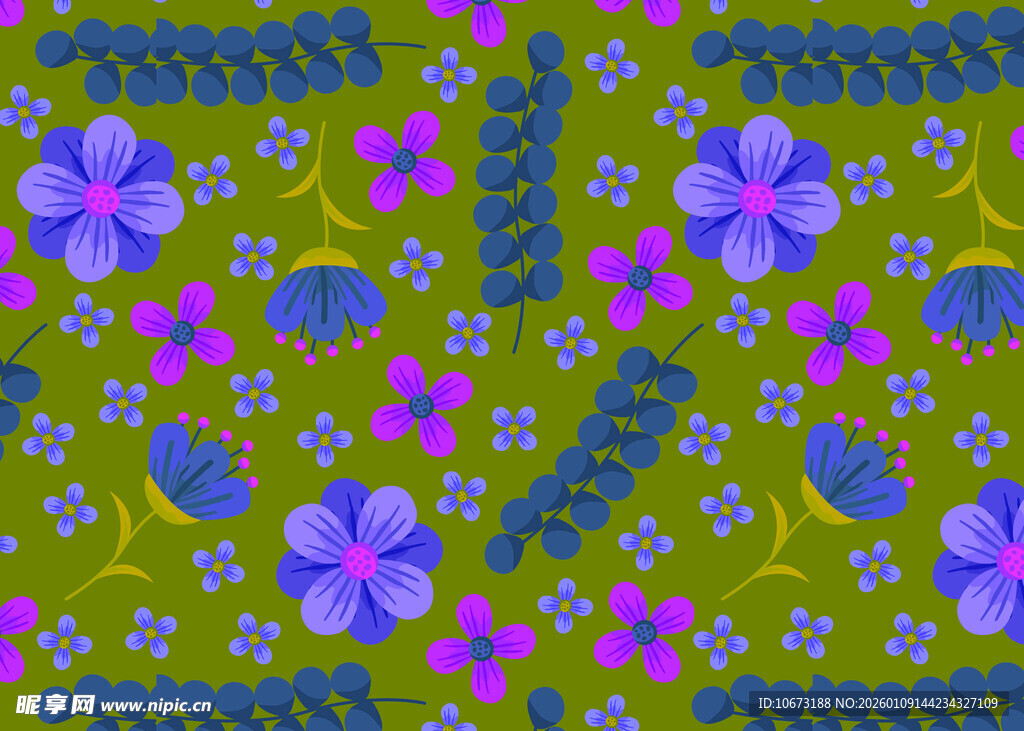 多彩花卉图案背景