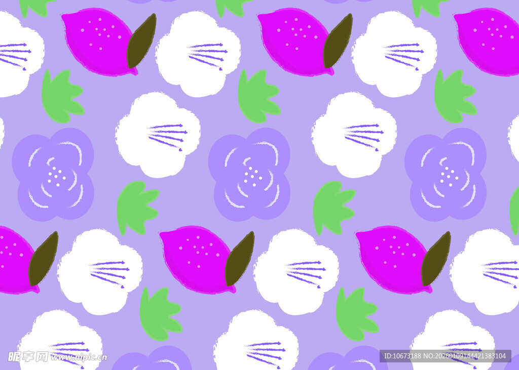 紫色花卉图案背景纹理