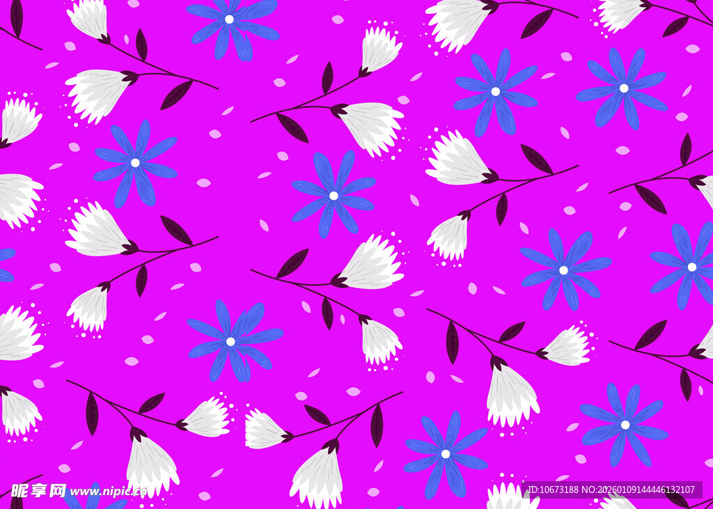 紫色花卉图案背景