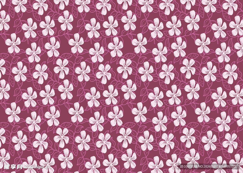 粉色碎花图案背景纹理