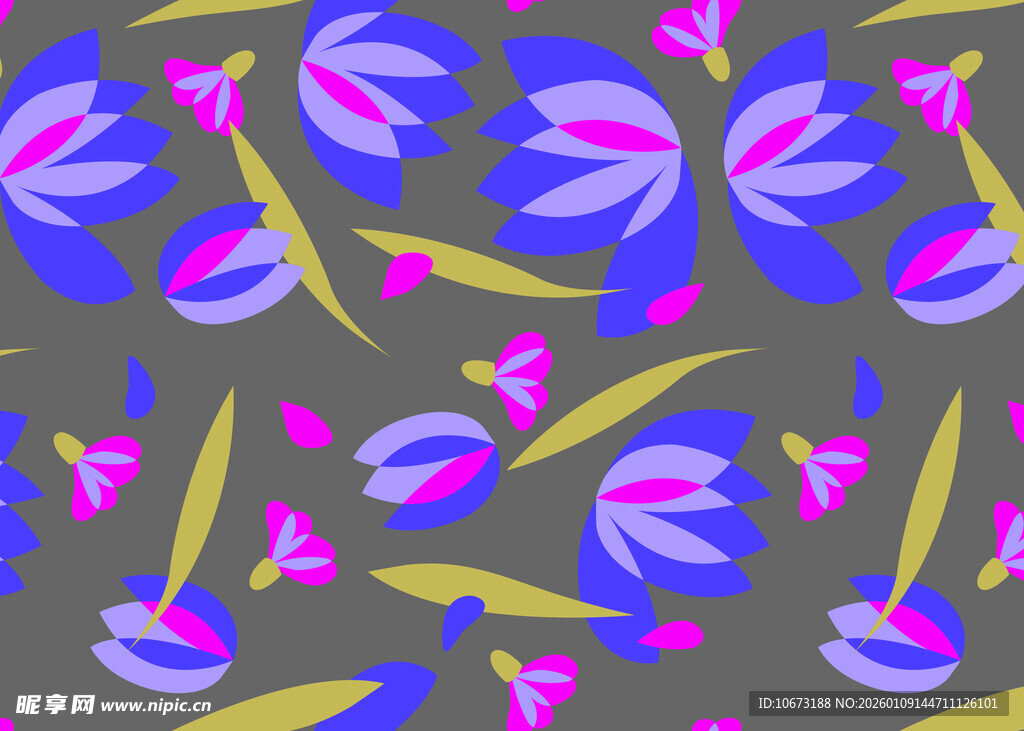 梦幻花卉图案背景