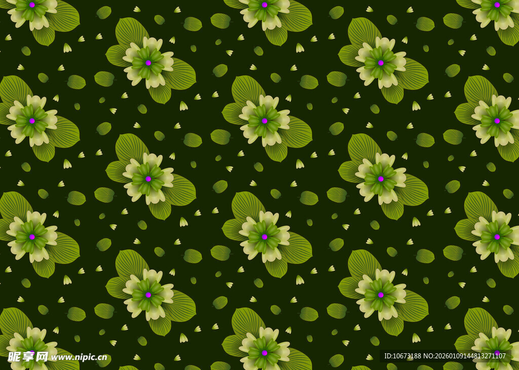 绿色三叶草图案背景