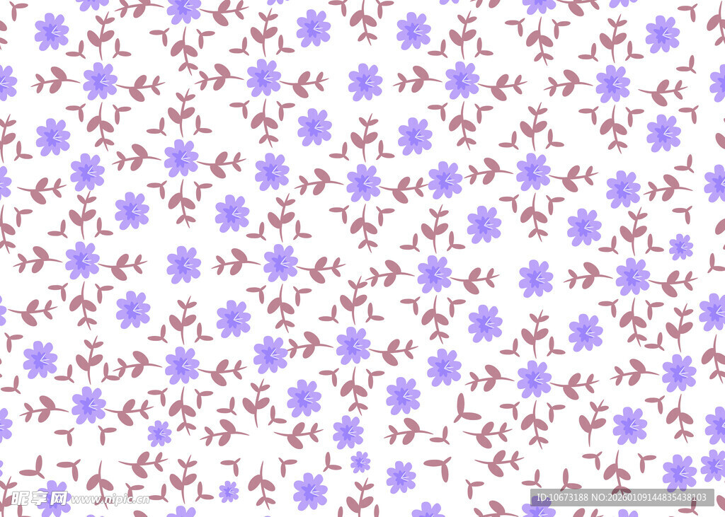 紫色花卉图案背景纹理