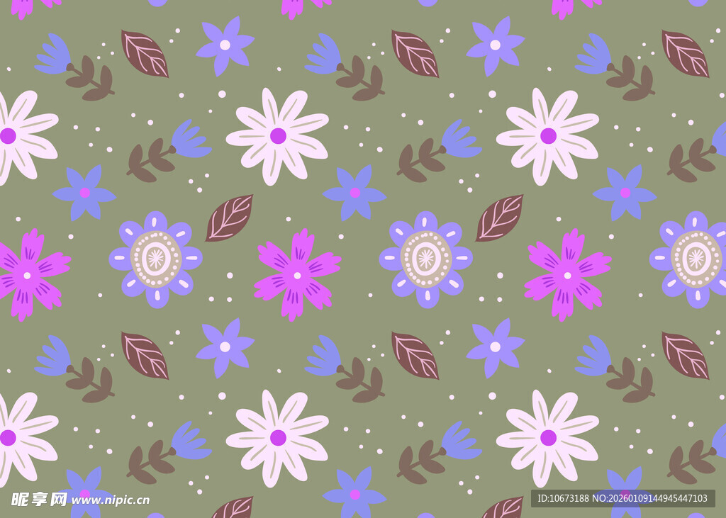 多彩花卉图案背景