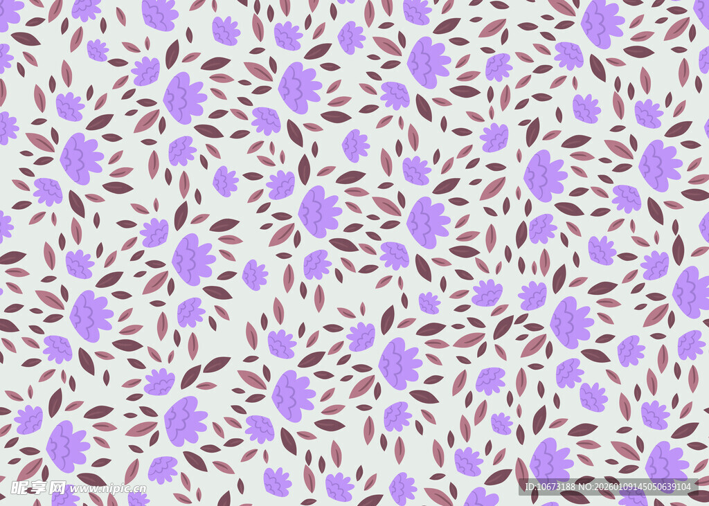 紫色花卉图案背景纹理
