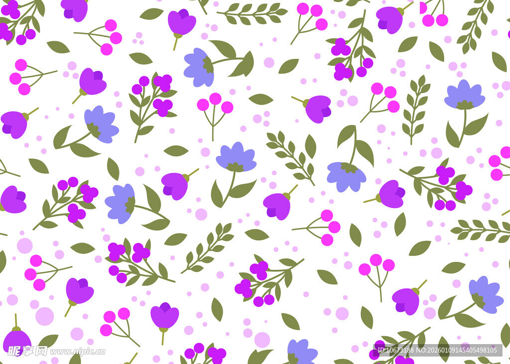 紫色花卉图案背景纹理