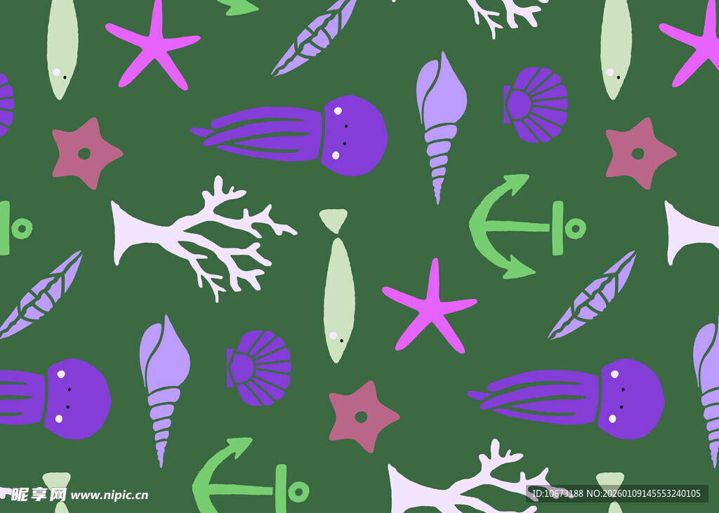 海洋元素图案背景