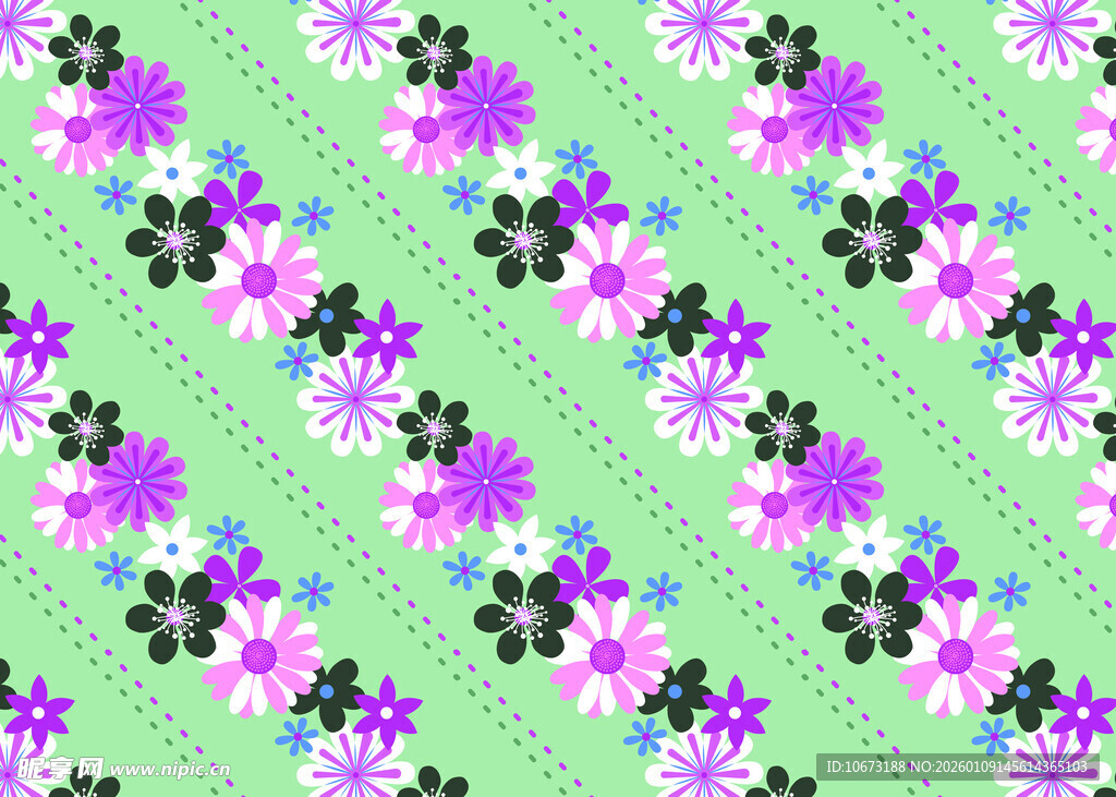 清新花卉图案背景