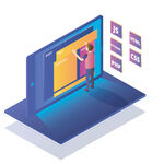 程序员在笔记本电脑前开发