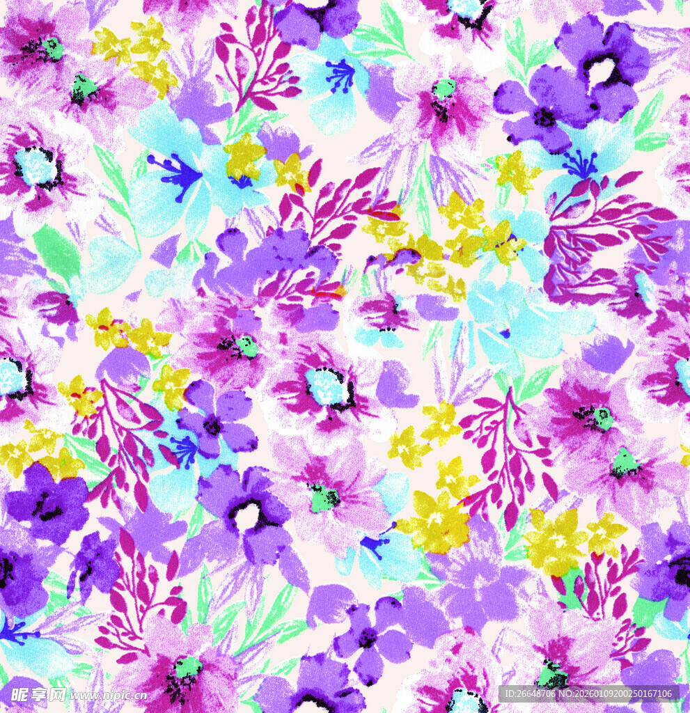 小碎花 水彩花 手绘花 大花 