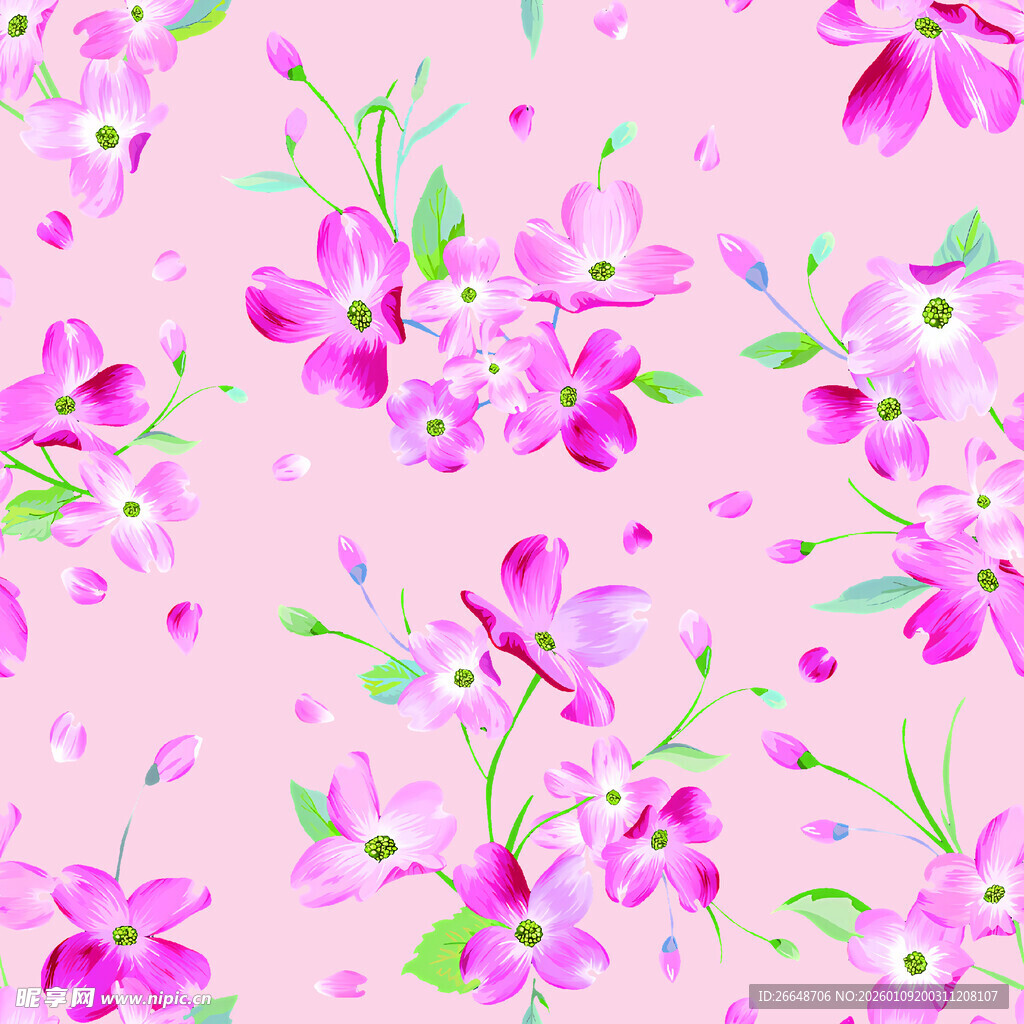 小碎花 水彩花 手绘花 大花 