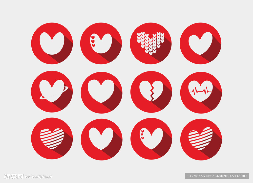 红色心形图案