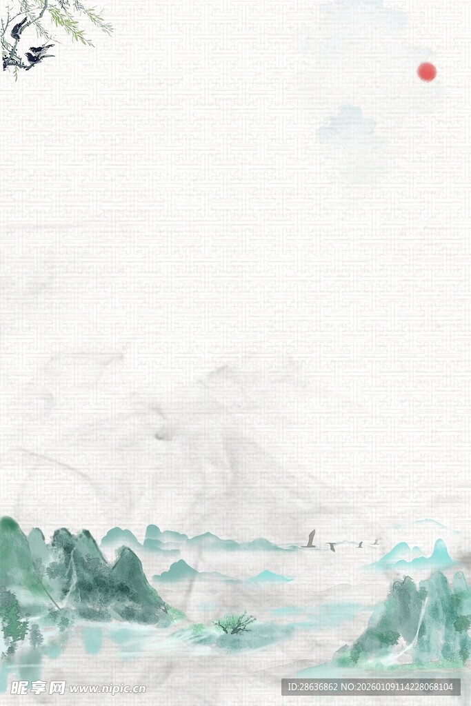 中国风水墨画 