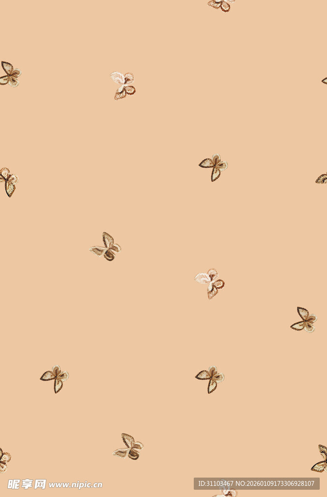 米色底小花简约图案背景