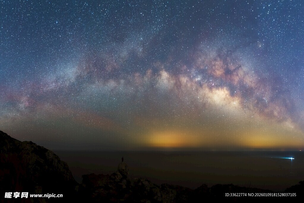 夜空下的壮丽星河美景
