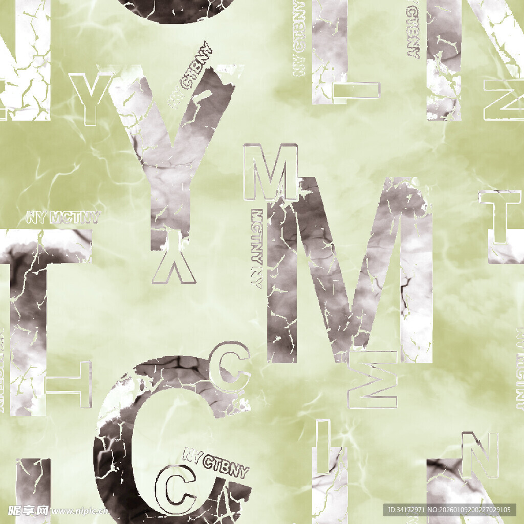 复古风字母图案背景纹理