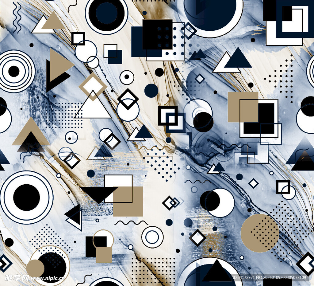 几何抽象图案艺术背景