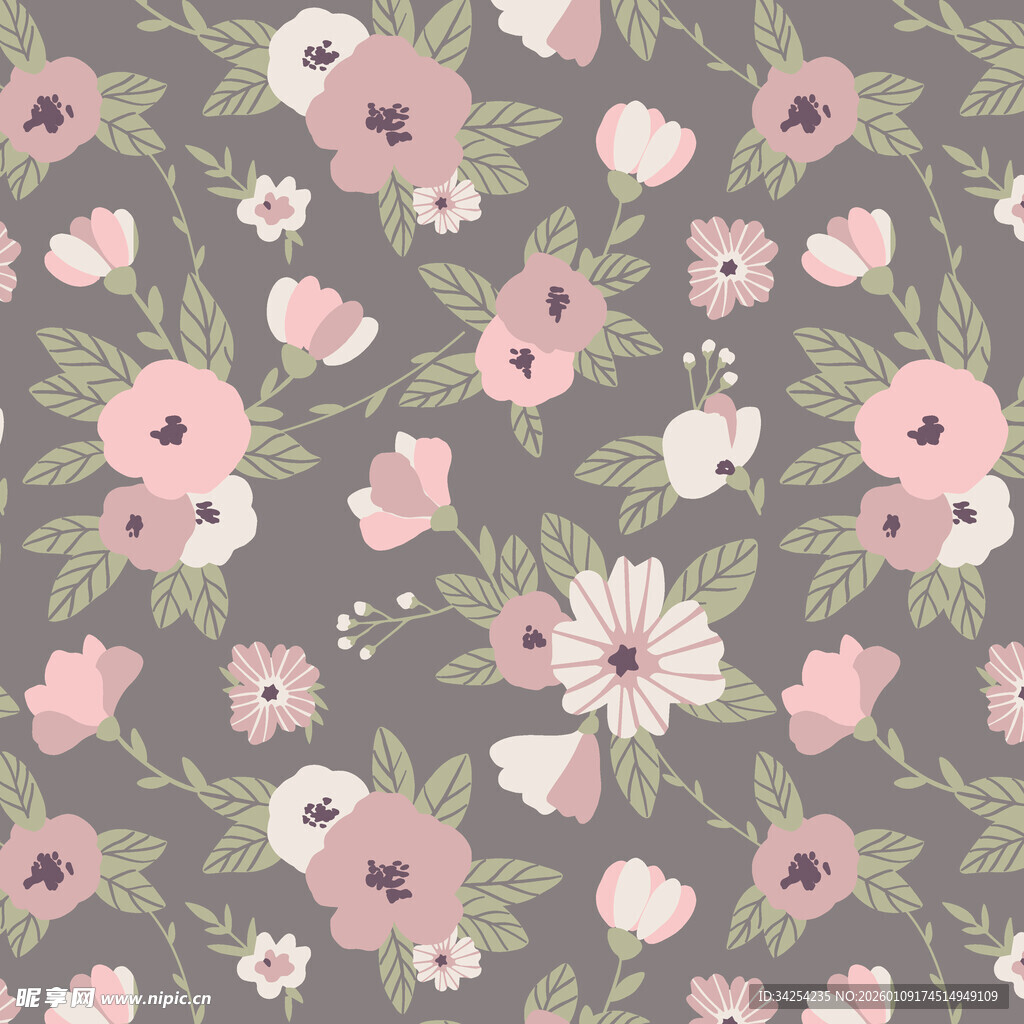 粉色花卉图案背景