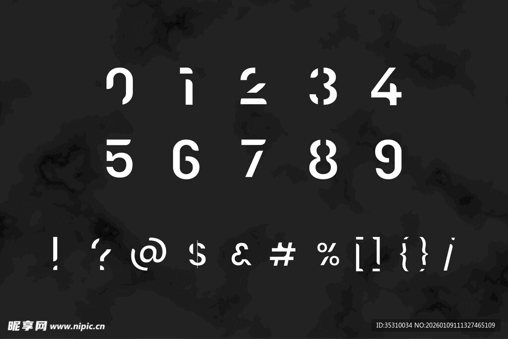 数字与符号集合展示