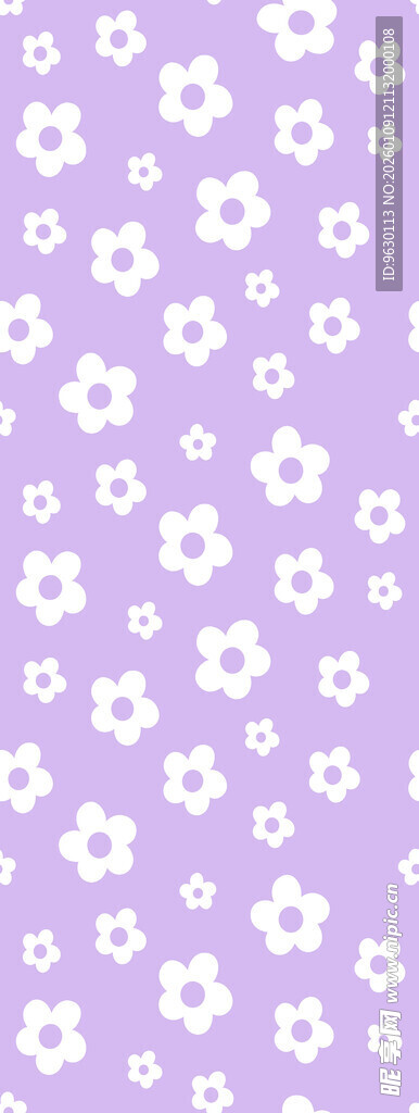 淡紫色小花无缝图案背景