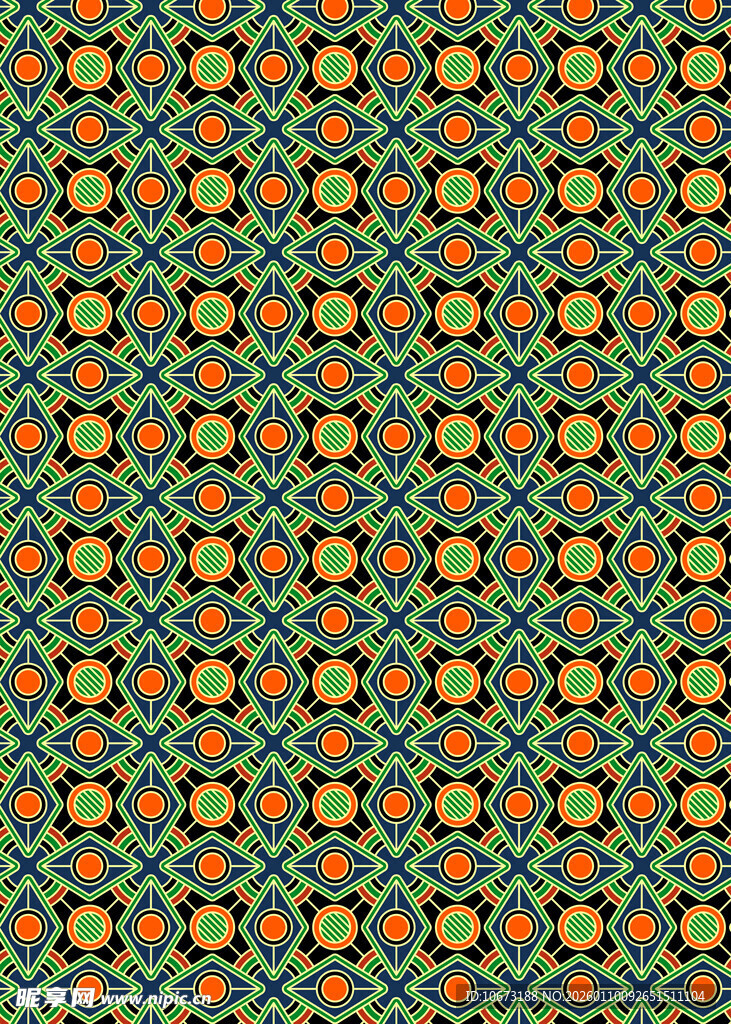 复古几何花纹图案背景