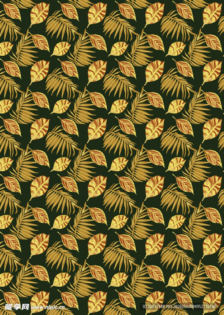 热带植物图案背景纹理