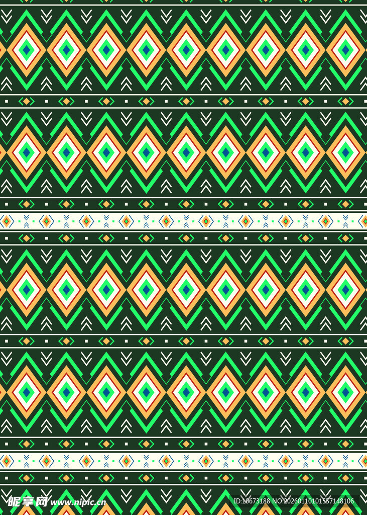 几何图案民族风彩色纹理