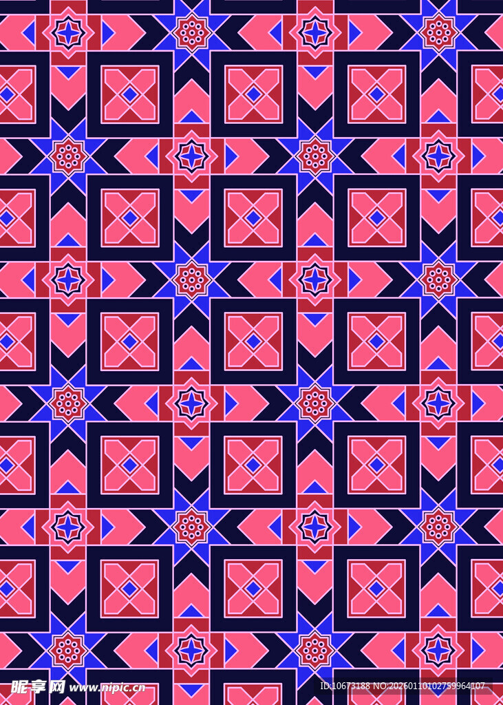 几何图案彩色花纹背景图