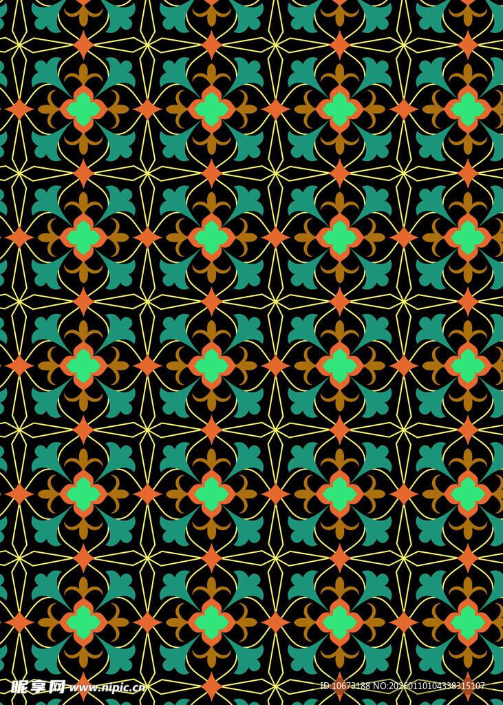 几何图案构成的多彩纹理