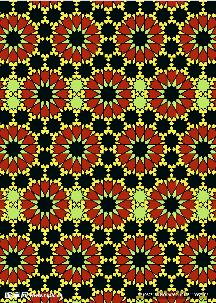 多彩几何花纹图案