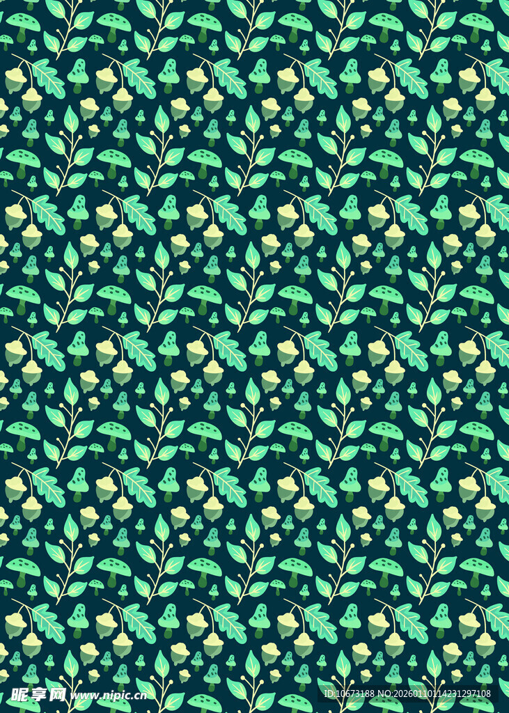 绿色花卉图案背景纹理