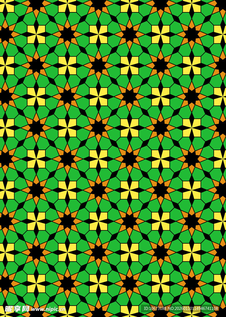 绿色几何图案无缝背景