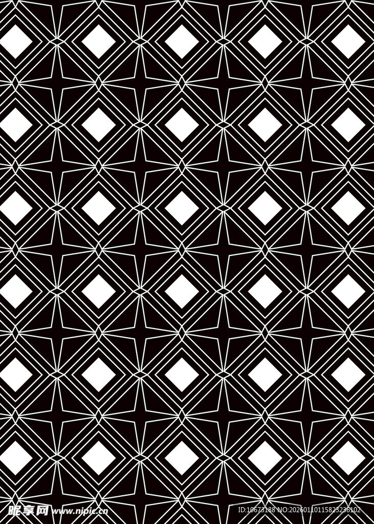 黑白几何图案无缝背景