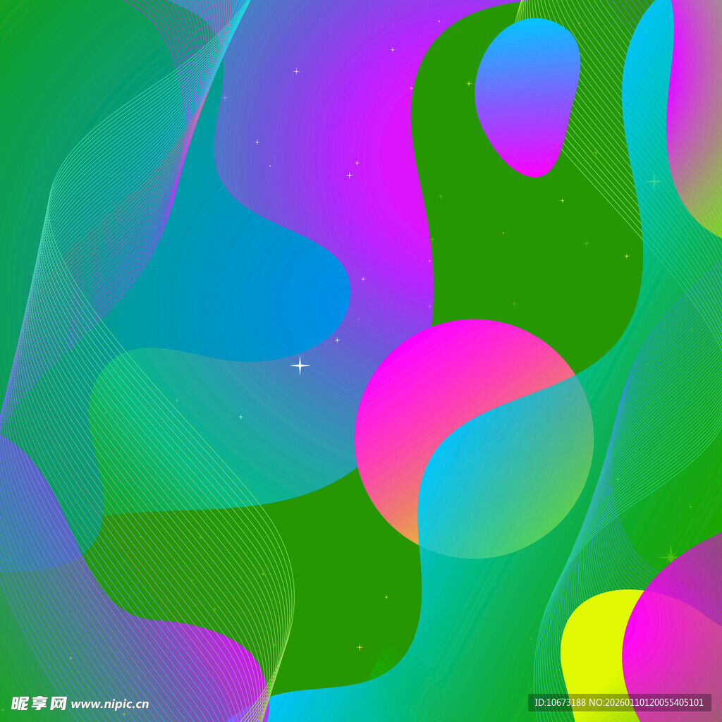 多彩抽象流体艺术图案