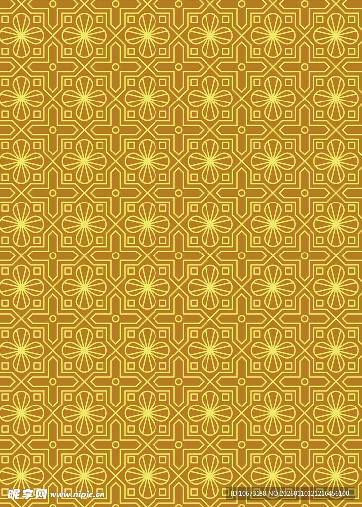 金色几何星星图案背景