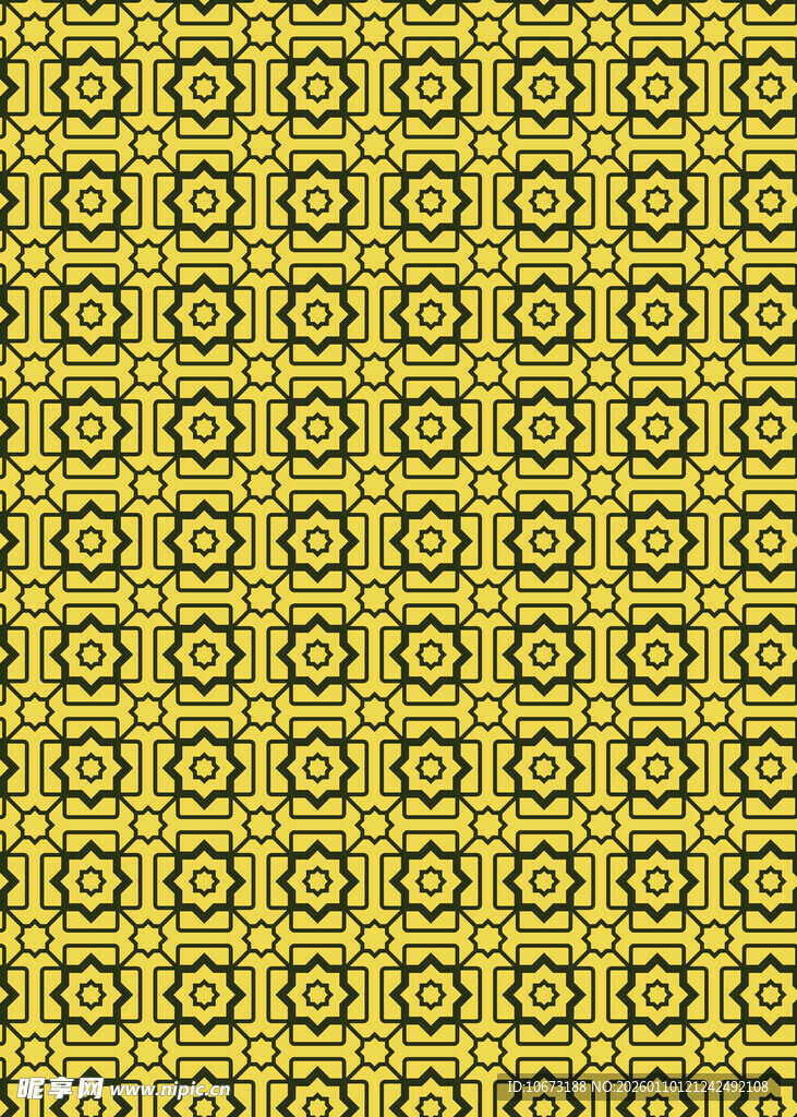 黄色几何花纹图案背景