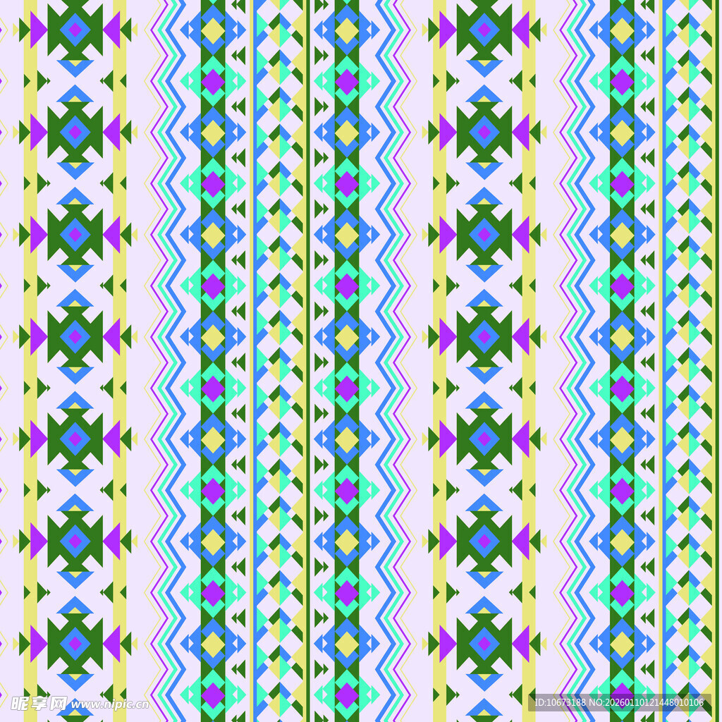 多彩几何图案无缝纹理