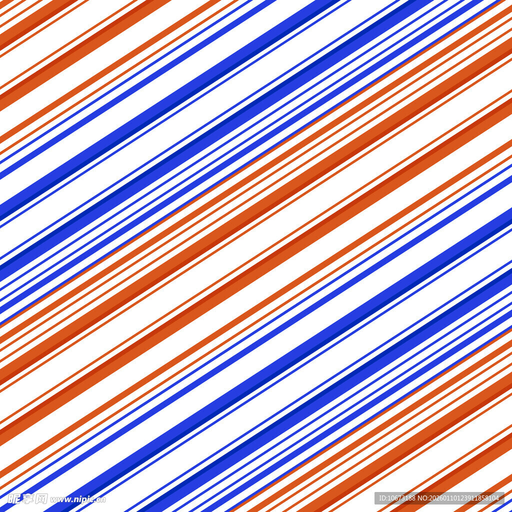 红蓝橙斜条纹几何图案