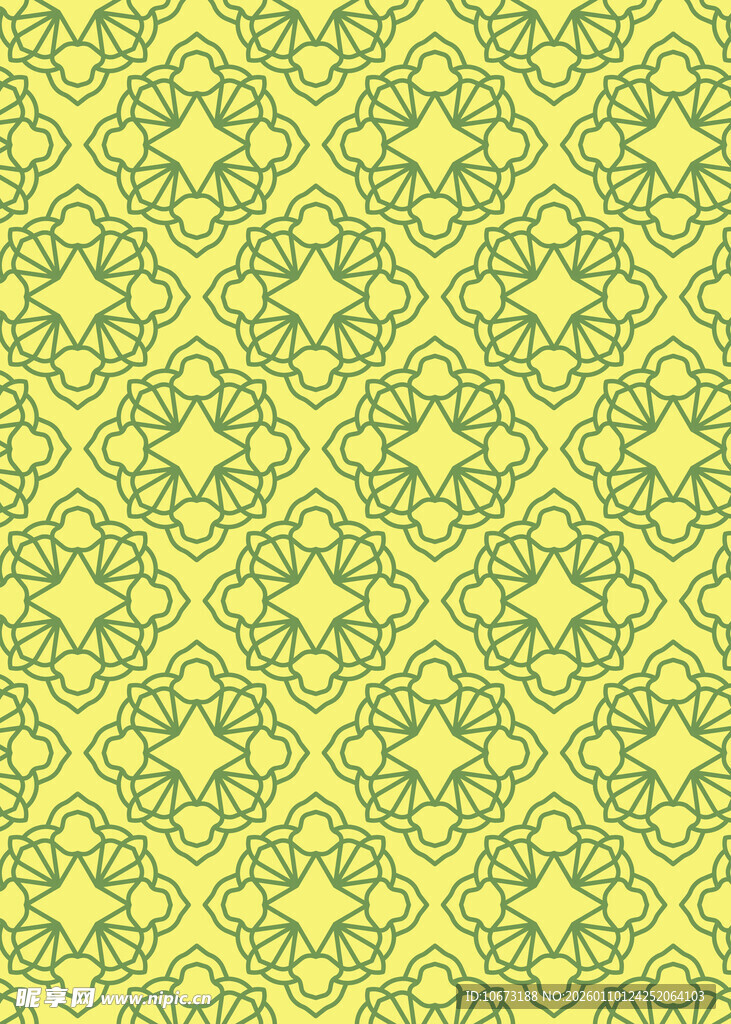 黄绿花纹图案背景