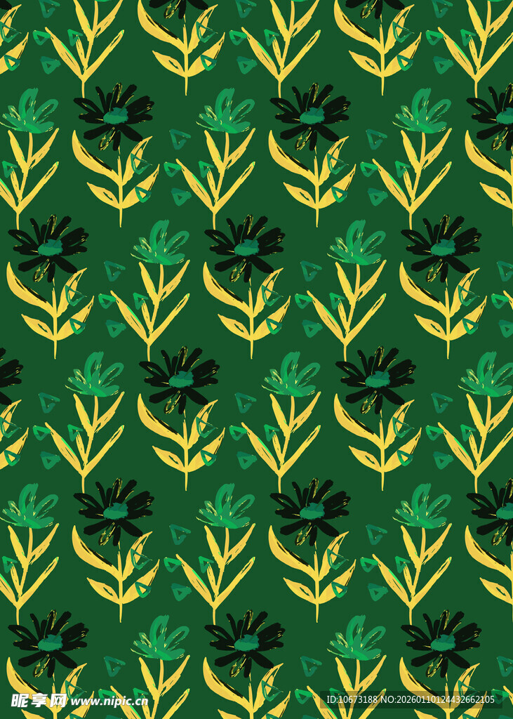 绿色枝叶图案背景纹理