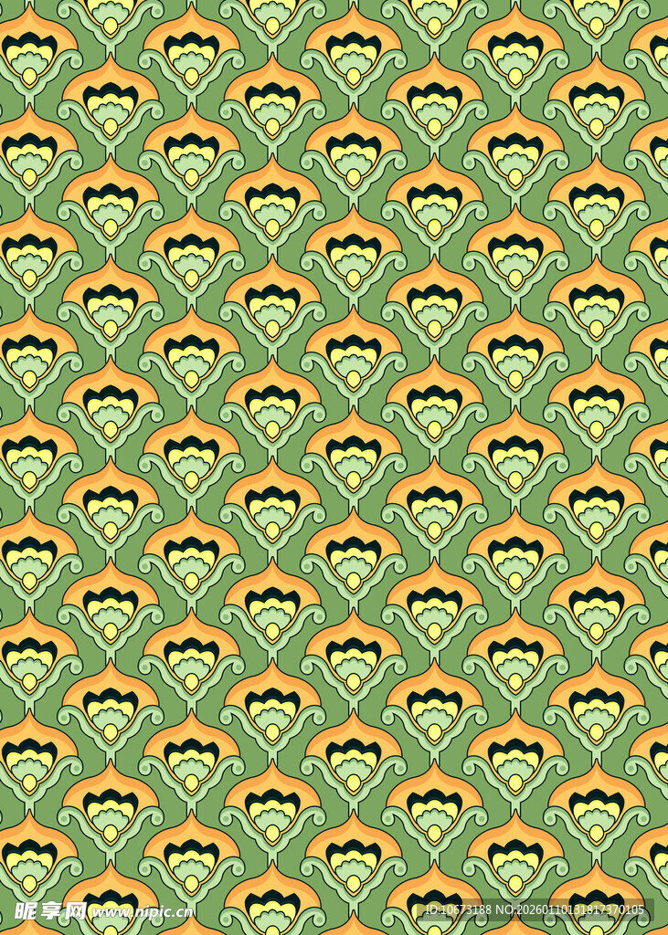 绿色背景香蕉图案纹理