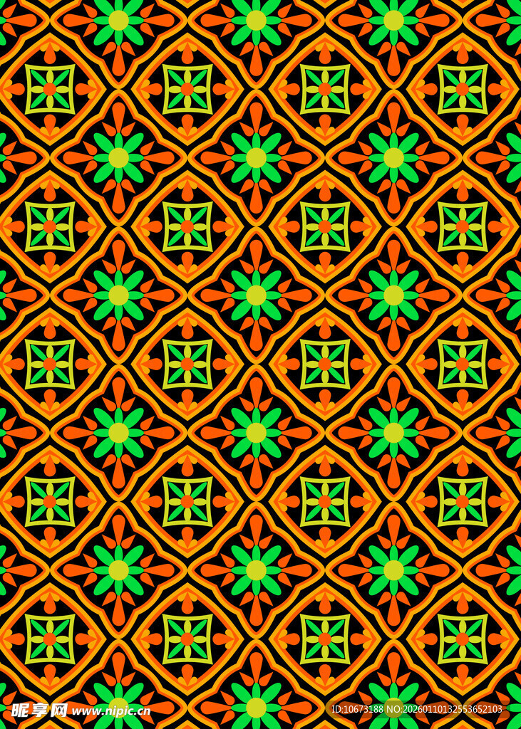 多彩几何花纹图案背景