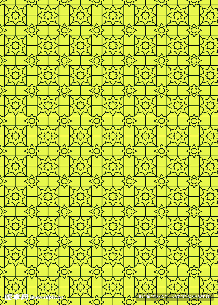 清新黄绿几何图案背景