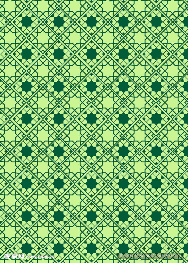 绿色几何图案无缝背景