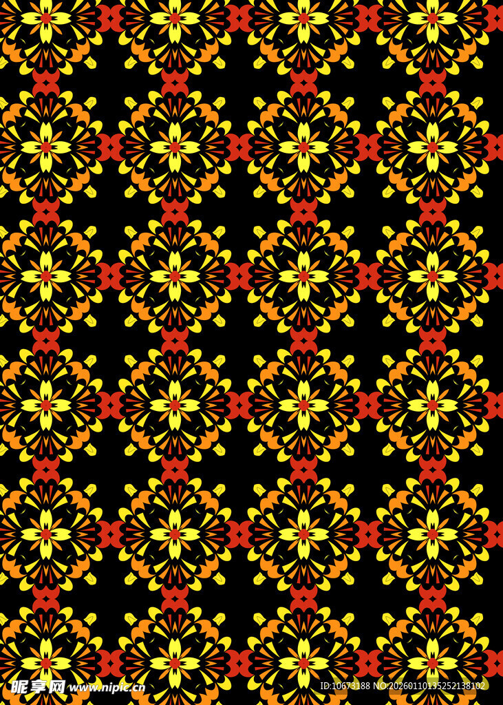 几何彩色花纹图案