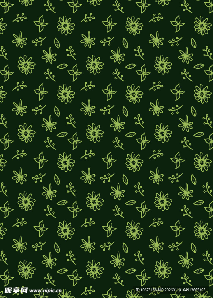 深绿底星星图案纹理背景