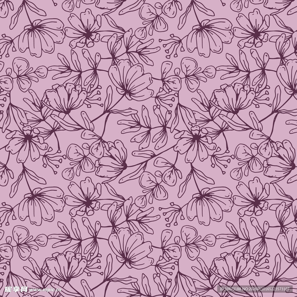 淡紫色花卉图案纹理背景
