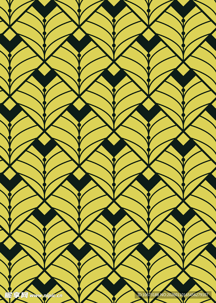 几何叶片图案背景纹理